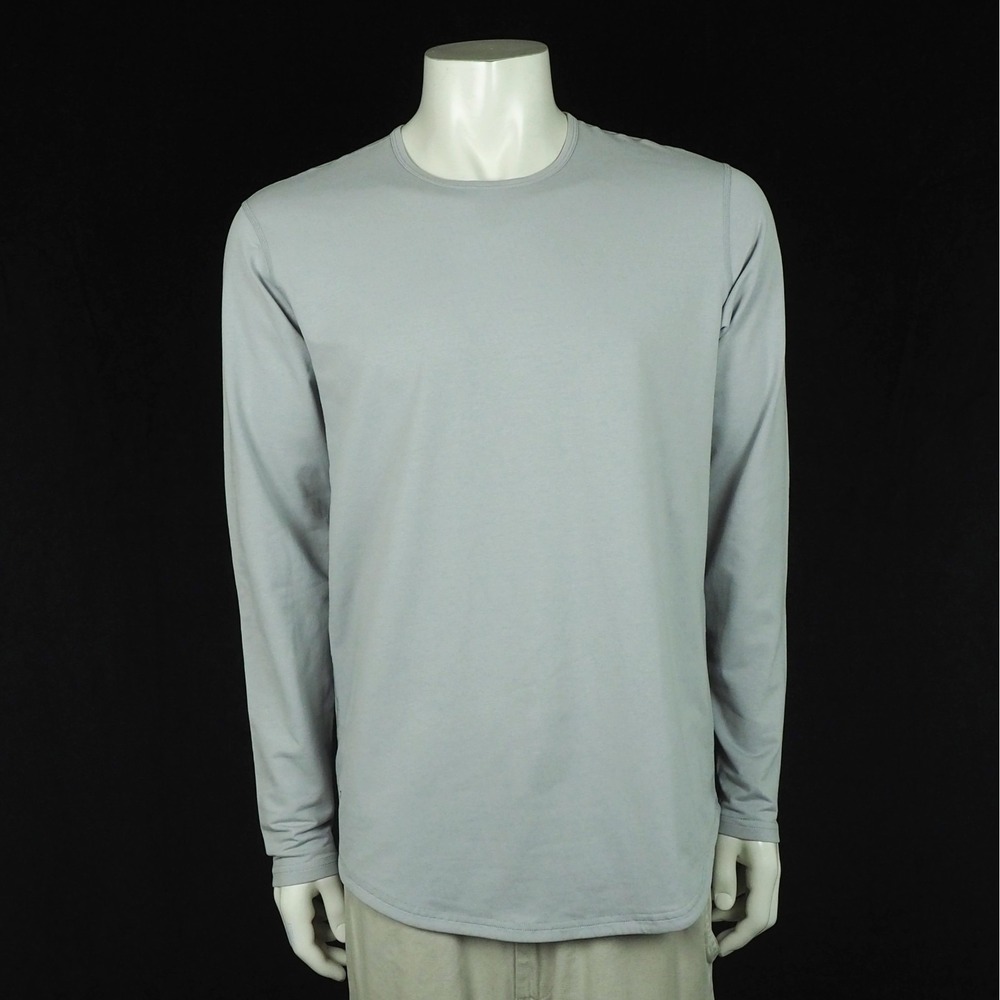 BYLT Premium Basics Lux Drop-Cut Tee Shirt Mens Medium Heather Gray Stretch